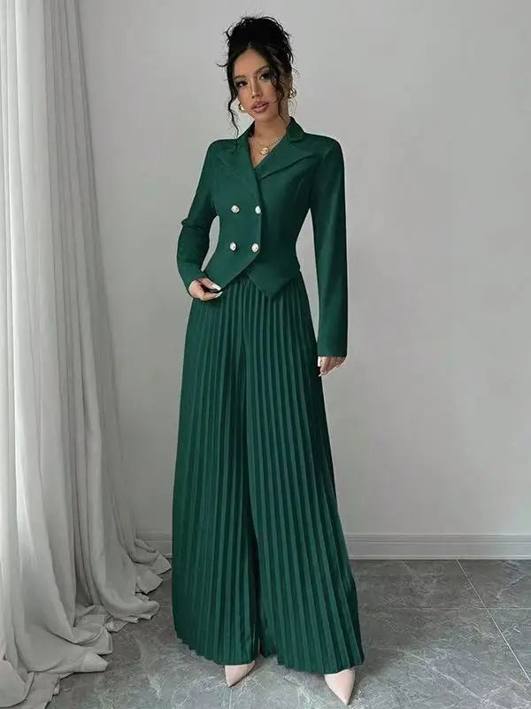 Women's Pleated 2- Piece Set