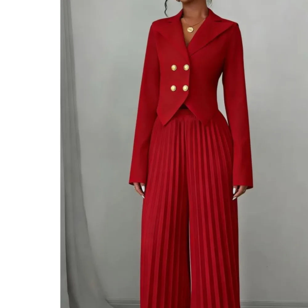 Women's Pleated 2- Piece Set