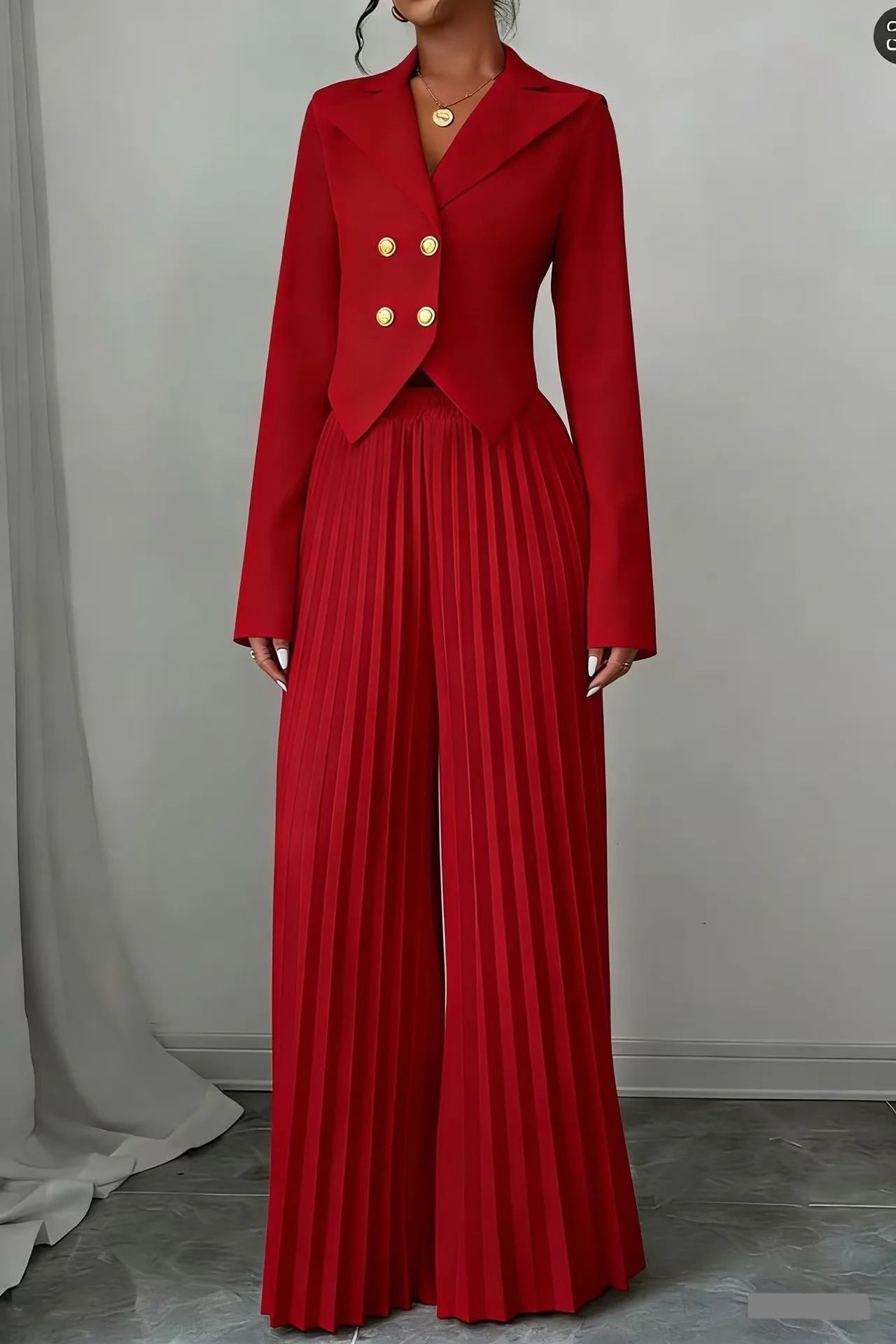 Women's Pleated 2- Piece Set