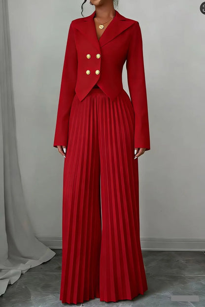 Women's Pleated 2- Piece Set