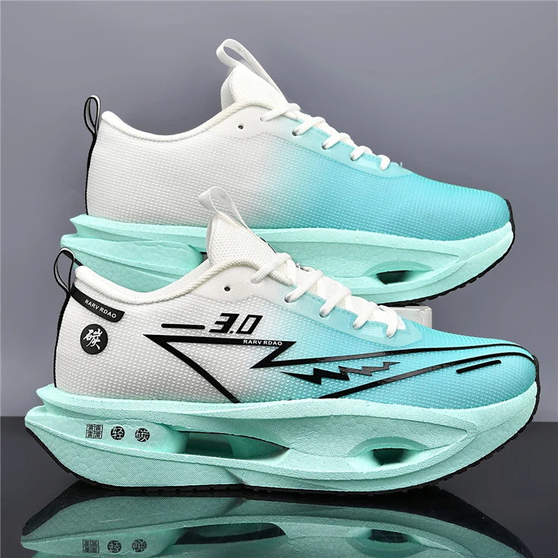 Lightweight breathable running shose with carbon plate for speed & comfort.