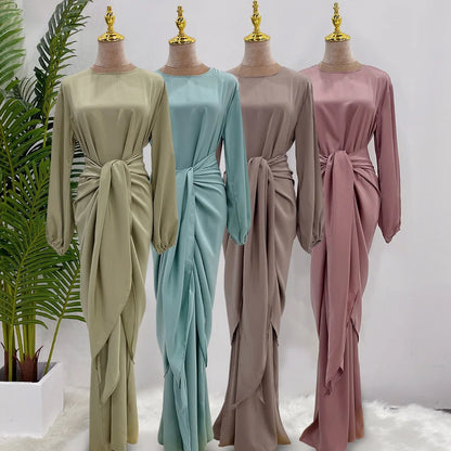 Elegant silky satin abaya set, modest & comfortable for everyday wear