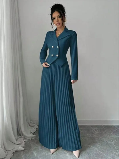 Women's Pleated 2- Piece Set