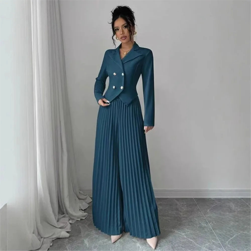 Women's Pleated 2- Piece Set