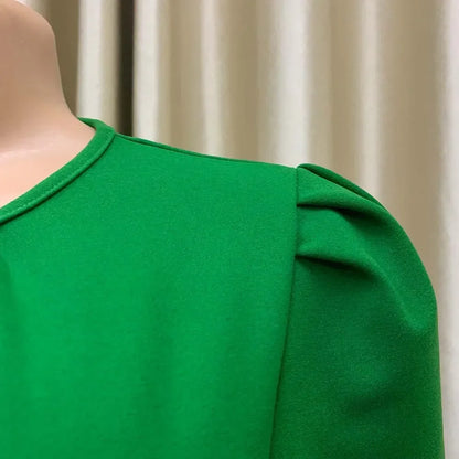Elegant Pleated Office Dress - Women 2025