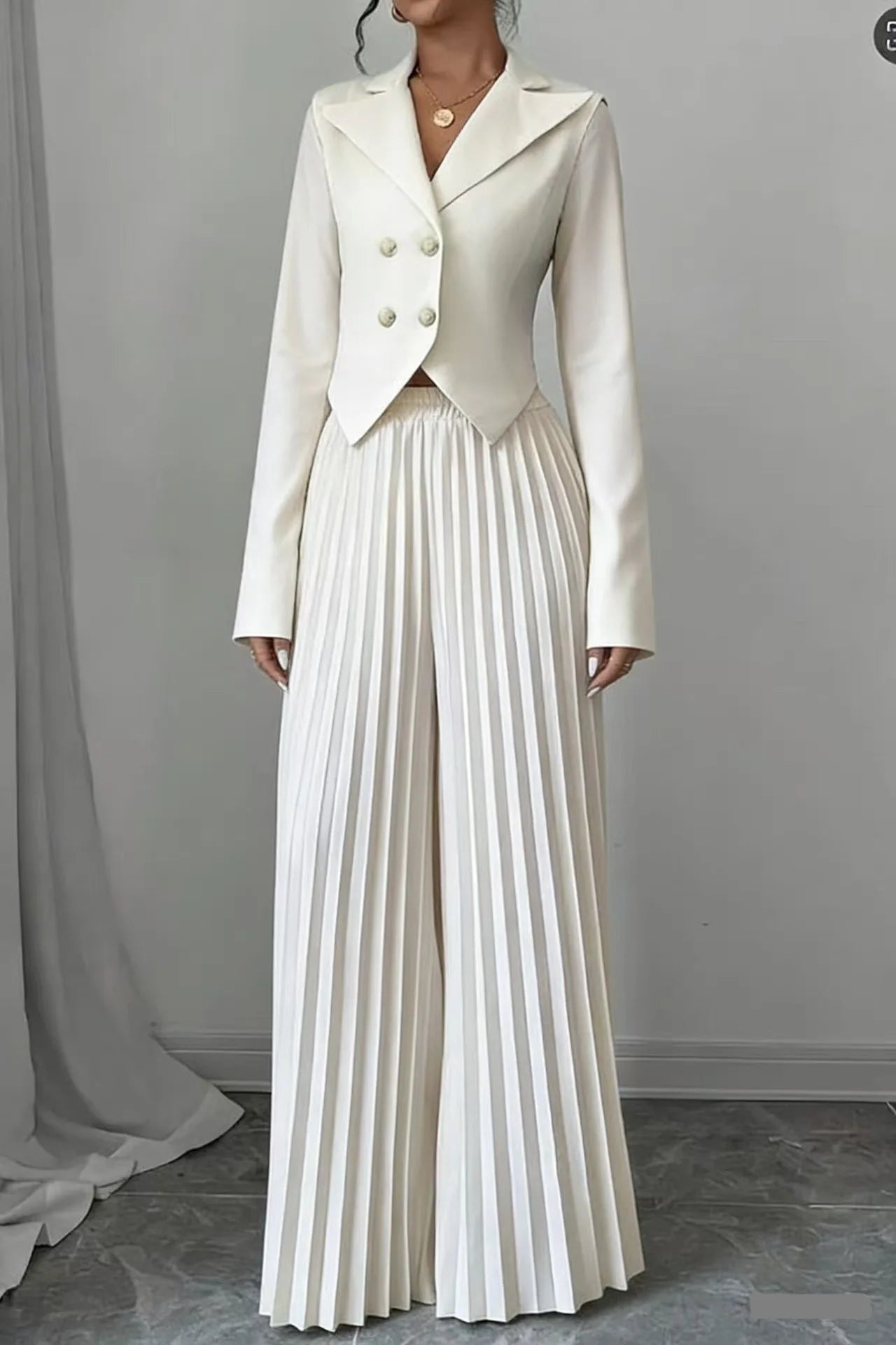 Women's Pleated 2- Piece Set