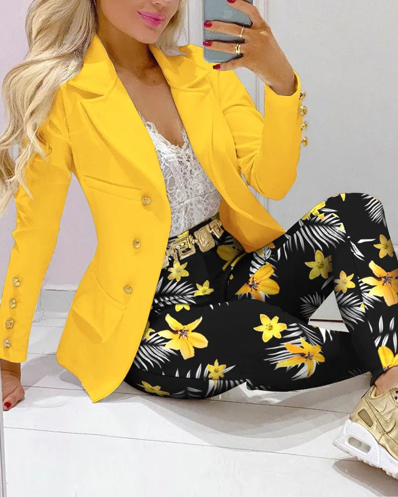 Elegant Women,s Office Blazer Set