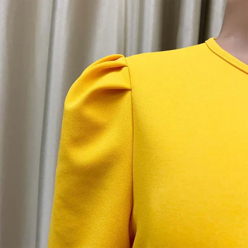 Elegant Pleated Office Dress - Women 2025