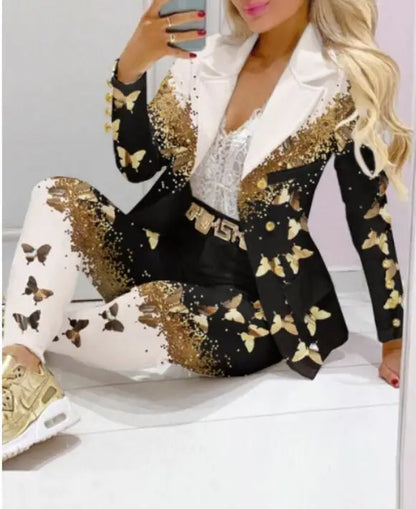 Elegant Women,s Office Blazer Set