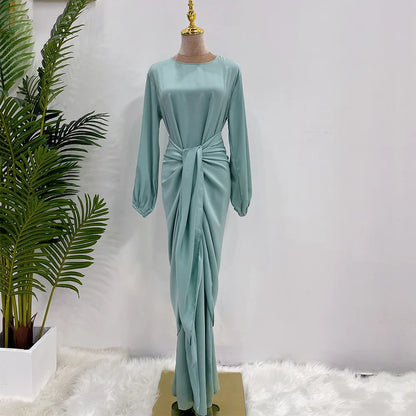 Elegant silky satin abaya set, modest & comfortable for everyday wear
