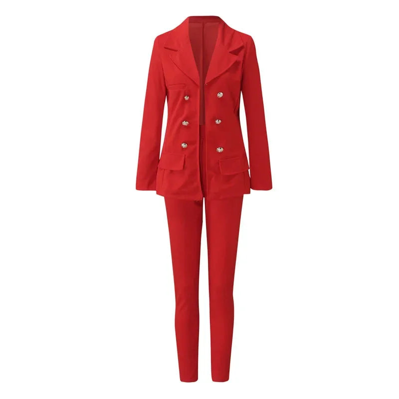 Elegant Women's Business Blazar & Pants Set
