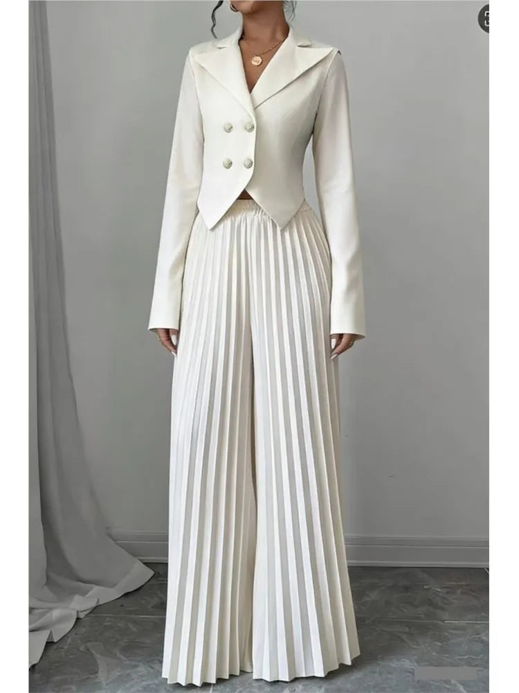 Women's Pleated 2- Piece Set