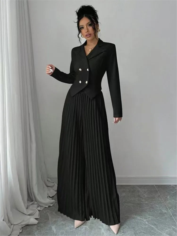 Women's Pleated 2- Piece Set