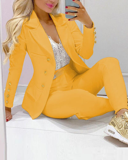 Elegant Women's Business Blazar & Pants Set