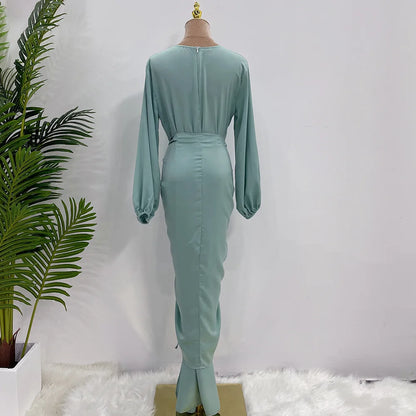 Elegant silky satin abaya set, modest & comfortable for everyday wear