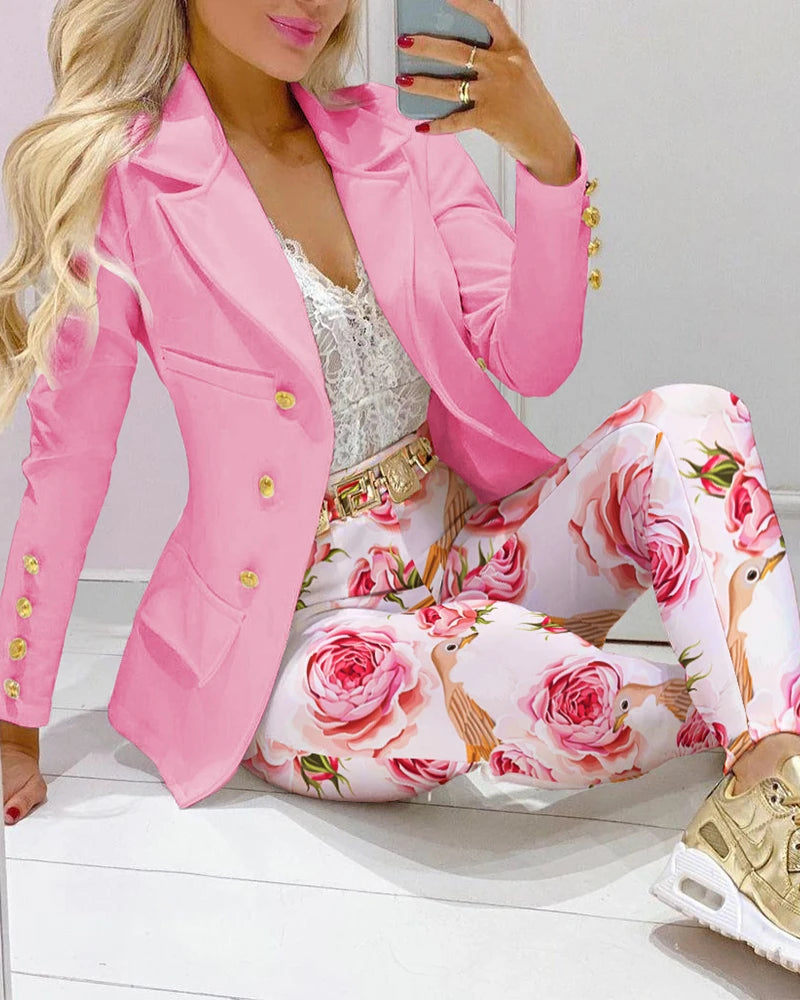 Elegant Women,s Office Blazer Set